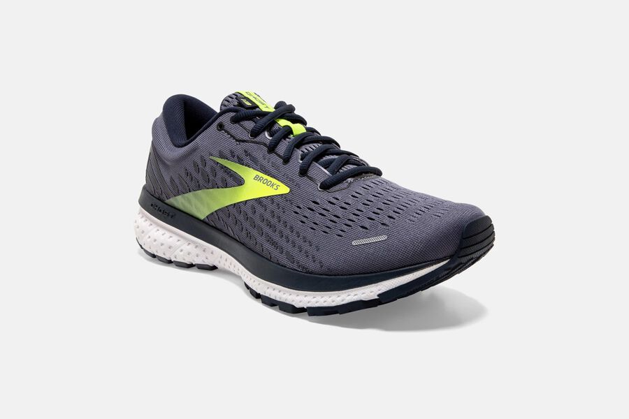 Brooks Running Shoes Mens Grey/Green - Ghost 13 Road - 3729-NMROF